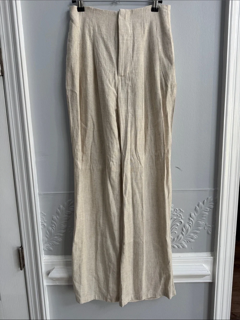 NWOT Womens Linen-Blend Tan Chinos — Lightweight Straight Fit